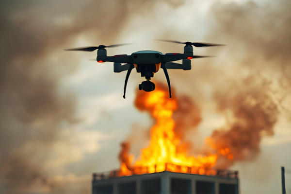 В Краснодаре тушат пожар после атаки беспилотника, есть погибший