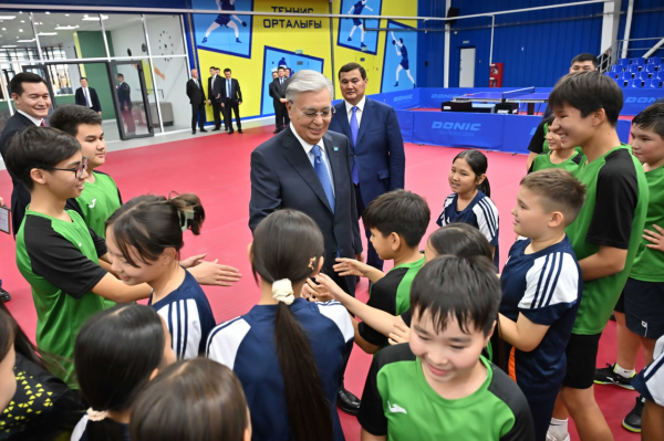 Касым-Жомарт Токаев побывал в новом Центре настольного тенниса