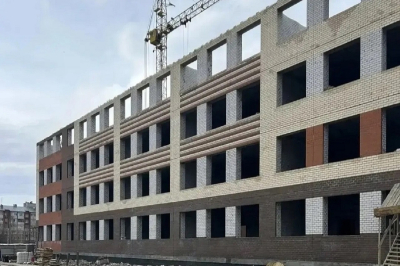 В Йошкар-Оле строительство новой школы на 1100 мест завершено более чем на четверть