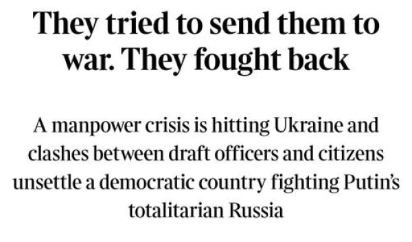 The Times: &laquo;Их пытались отправить на войну &mdash; они оказали сопротивление&raquo;. Что стоит за волной протестов против мобилизации на Украине