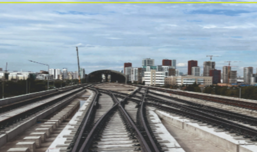 На основной линии LRT в Астане завершена укладка рельсов